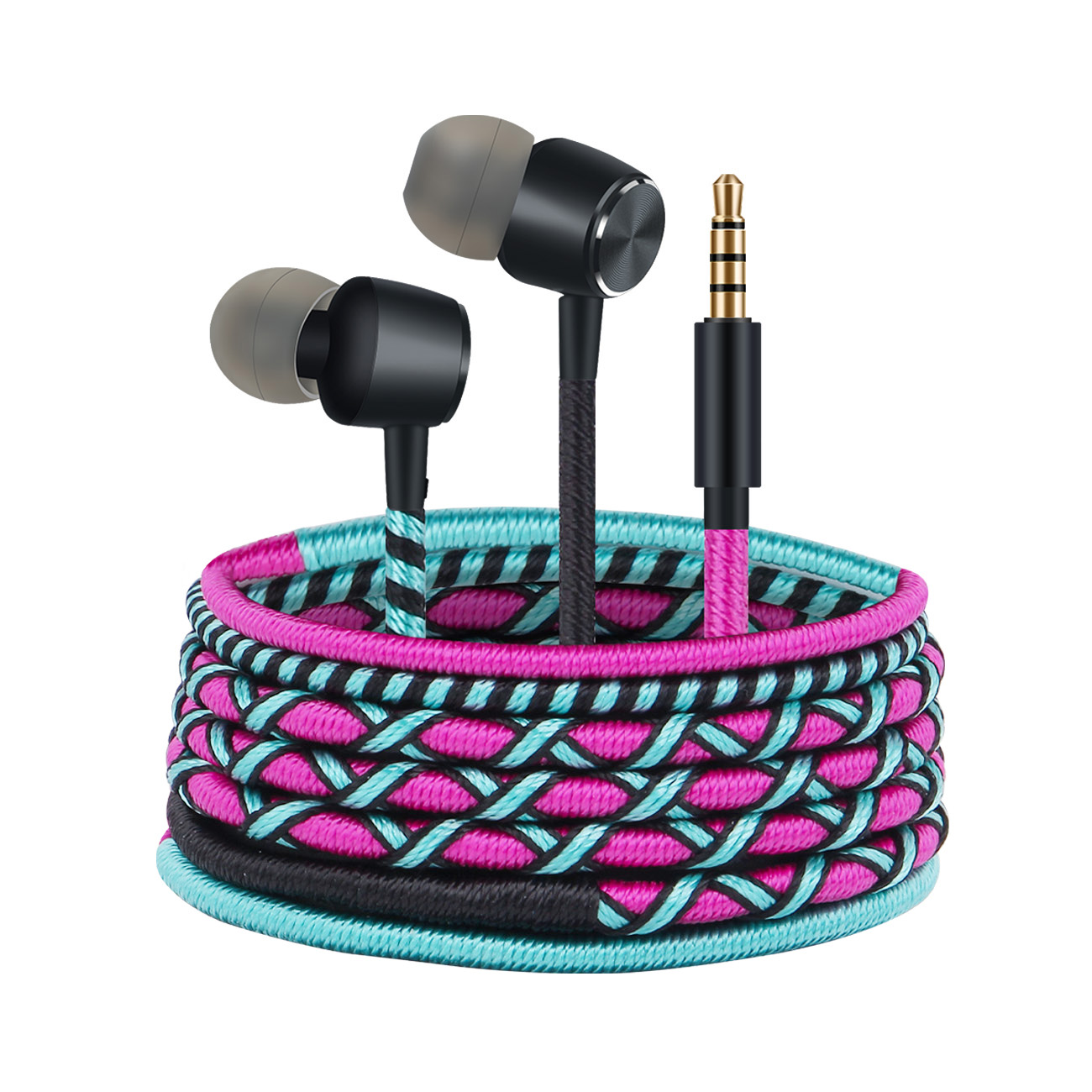 Amazon.com: URIZONS 3.5 Jack Wired Earphones Teens Braided